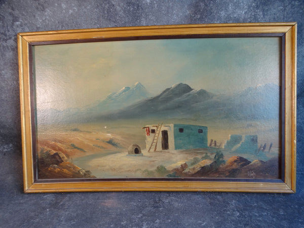 Willard Page - Adobe House in a Landscape - Oil on Canvas Board circa 1930 P3126