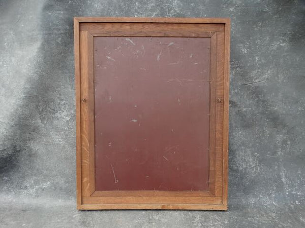 14th Station of the Cross in a Flame Oak Frame c 1910 Oil on Copper P3141