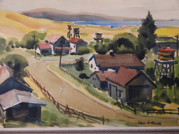 Edward O Kiechle Watercolor California Landscape P3175