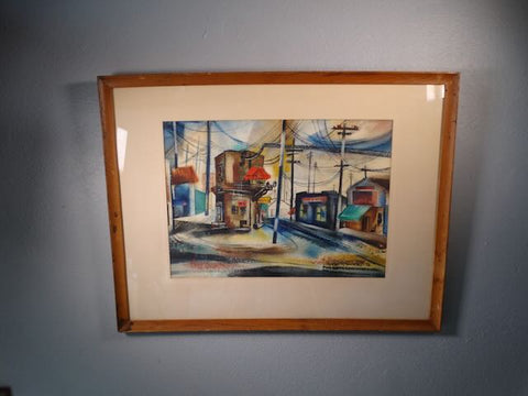 Vera Lount City Scape Regional Watercolor P3182