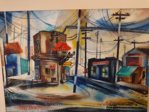 Vera Lount City Scape Regional Watercolor P3182