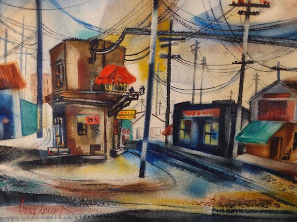 Vera Lount City Scape Regional Watercolor P3182