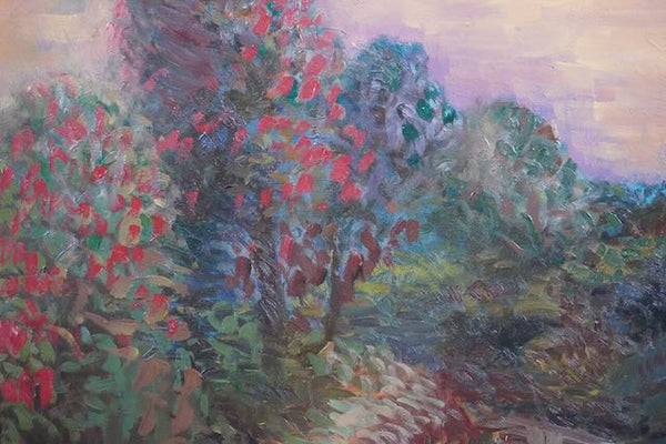 Anders Aldrin - Bend in the Road -  Oil on Board P3219