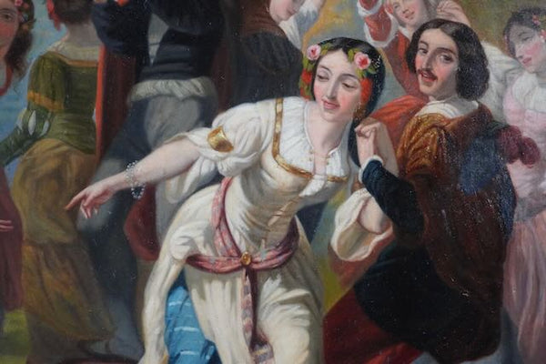 Charles-Louis Müller (or studio of)- 19th Century Genre Painting of A May-Day Celebration - P3224