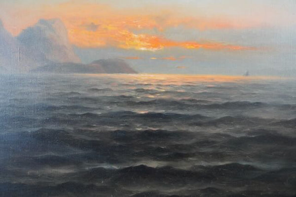 Nels Hagerup - San Francisco Bay - Oil on Canvas circa 1880s P3227