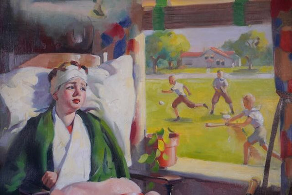 Louis F Dow Company - Original Illustration Art - A Cautionary Tale - Oil on Canvas 1937 P3233