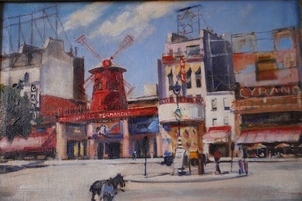 Moulin Rouge - Oil on Canvas 1940s-50s P3236