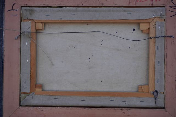 Walter Samuel Sutter -Boat Yard - Oil on Canvas 1920s P3246