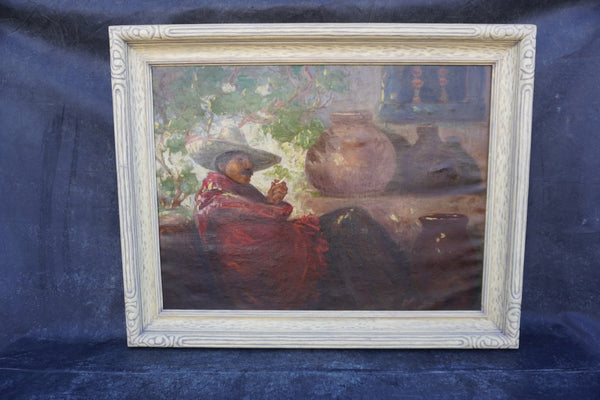 All In A Day's Work - Oil on Canvas 1920s P3252