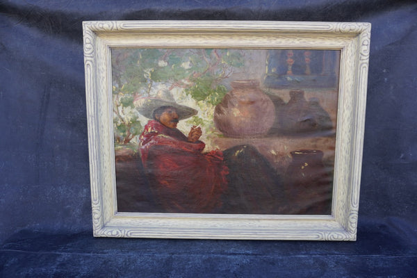 All In A Day's Work - Oil on Canvas 1920s P3252