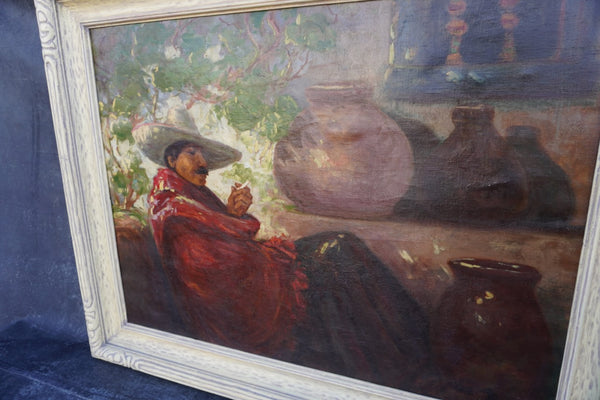 All In A Day's Work - Oil on Canvas 1920s P3252