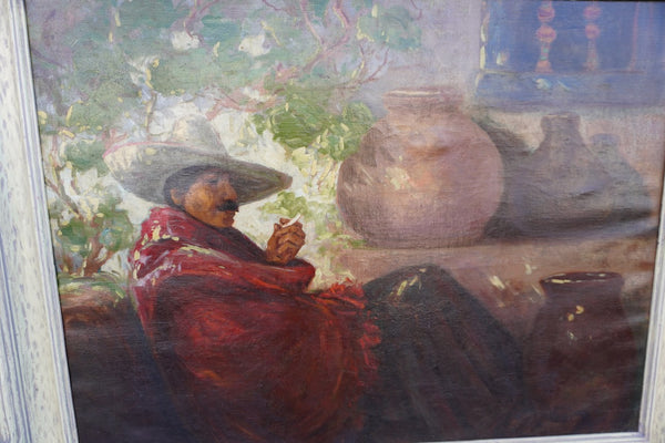 All In A Day's Work - Oil on Canvas 1920s P3252