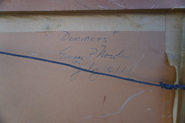Eugene P Nowlen (1899-1977) Dominoes 1961  Watercolor P3253
