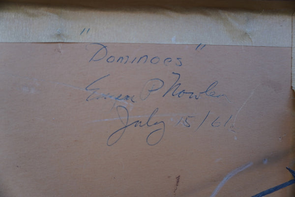 Eugene P Nowlen (1899-1977) Dominoes 1961  Watercolor P3253
