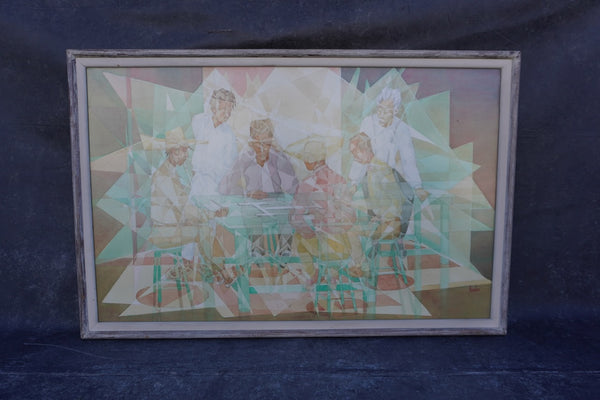 Eugene P Nowlen (1899-1977) Dominoes 1961  Watercolor P3253