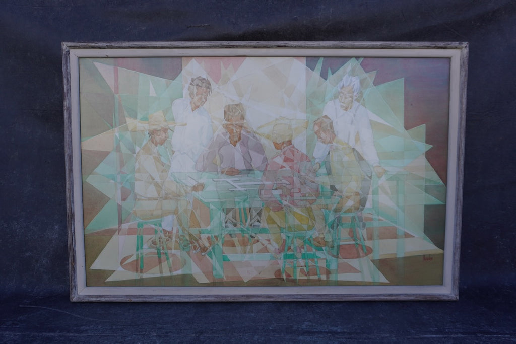 Eugene P Nowlen (1899-1977) Dominoes 1961  Watercolor P3253