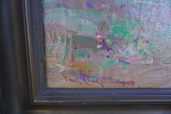 Paul Lauritz - Landscape with White Ranch Adobe - Oil on Canvas P3260