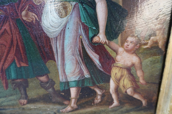 The Expulsion of Hagar and Ishmael - Allegorical Painting 17th Century Dutch Mannerist School  c 1680s P3262