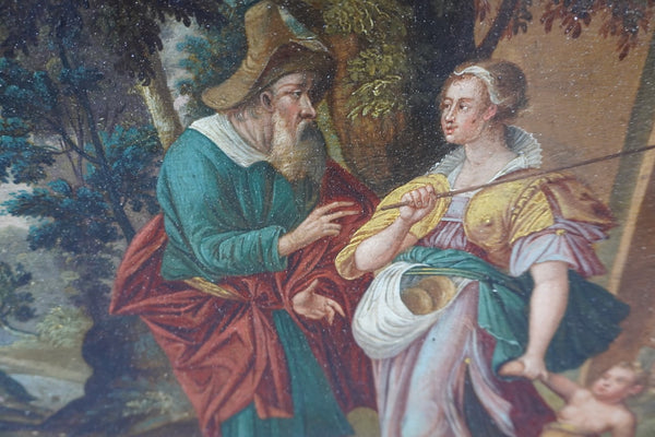 The Expulsion of Hagar and Ishmael - Allegorical Painting 17th Century Dutch Mannerist School  c 1680s P3262