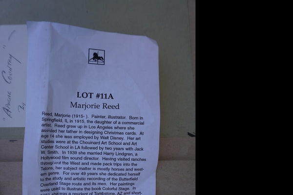 Marjorie Reed - Apache Country, or, Under The Sheep's Head, Land of God - Oil on Board P3270