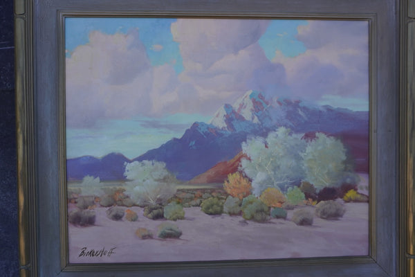 George Bickerstaff - Winter in the Desert - Oil on Canvas c 1950 P3272