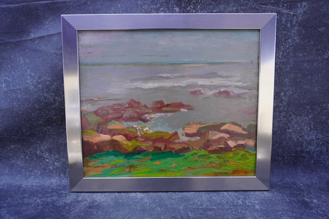 Anders Aldrin -  Rocks Along the Shore 1944 Oil on Canvas P3297
