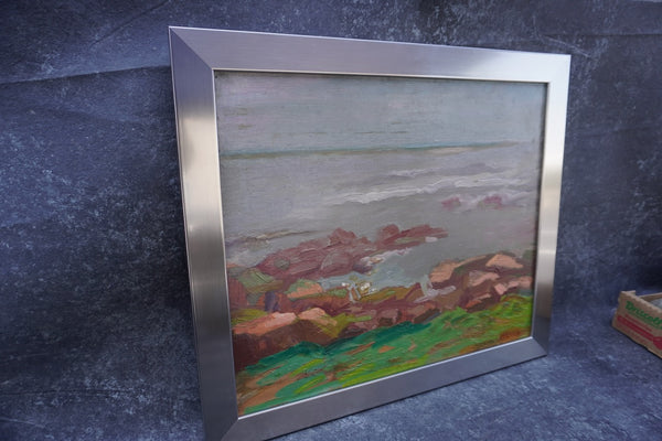 Anders Aldrin -  Rocks Along the Shore 1944 Oil on Canvas P3297