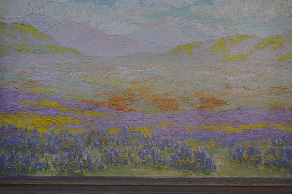 Charles Wesley Nicholson Antelope Valley Poppy Bloom Oil on Board P3342