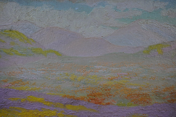 Charles Wesley Nicholson Antelope Valley Poppy Bloom Oil on Board P3342