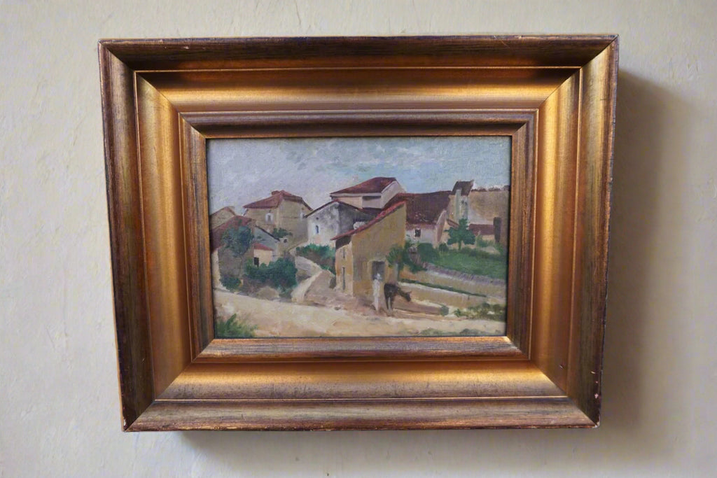Ramon Casas - Spanish Village Scene - Oil on Canvas P3344