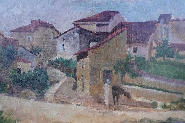 Ramon Casas - Spanish Village Scene - Oil on Canvas P3344