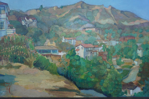 Jacques Ronay - Hollywood Hillside - Oil on Board P3347