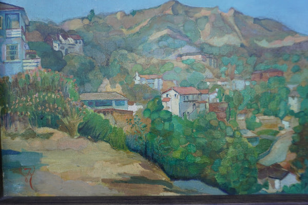 Jacques Ronay - Hollywood Hillside - Oil on Board P3347