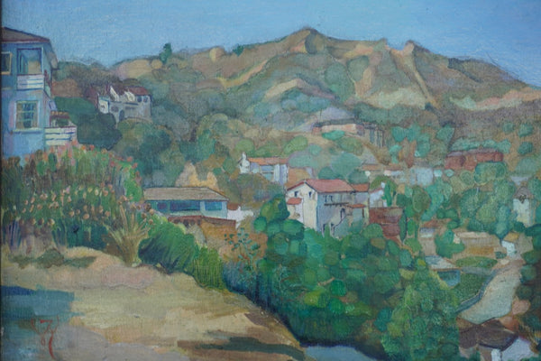 Jacques Ronay - Hollywood Hillside - Oil on Board P3347