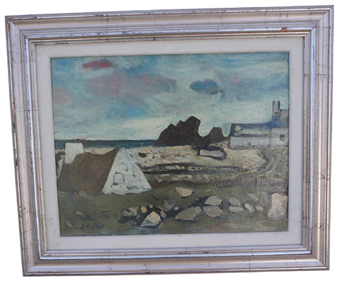 Semi Abstract Coastal Painting - Oil on Canvas P3349
