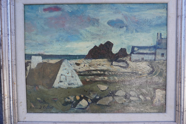 Semi Abstract Coastal Painting - Oil on Canvas P3349