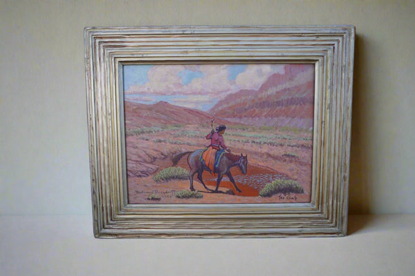 Navajo Girl at the Waterhole by Ferdinand Burgdorff, Framed P3357