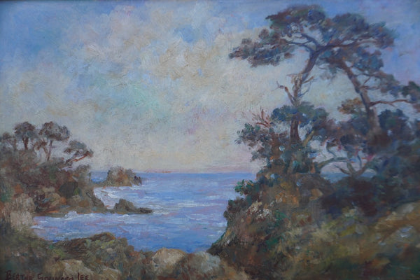 Cypress, Carmel Coast by Bertha Stringer Lee Framed, Oil on Board P3359