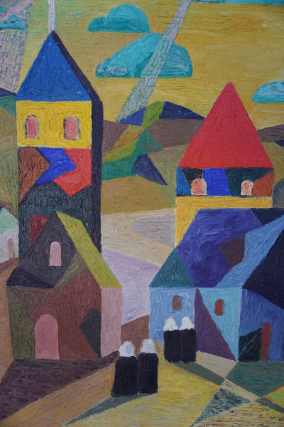 Nuns by Gerda Viehman, Oil on Board P3364