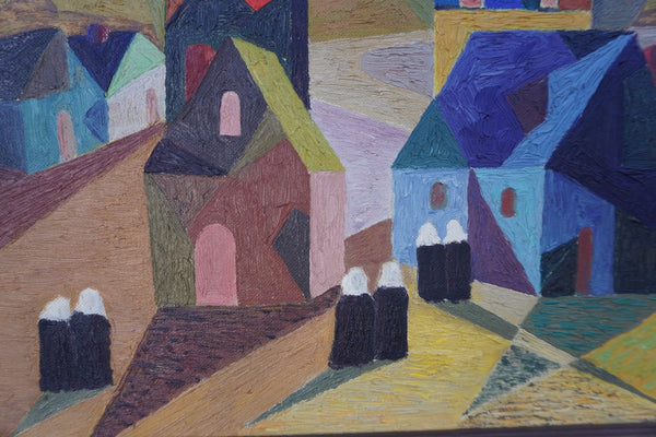 Nuns by Gerda Viehman, Oil on Board P3364