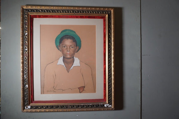 Boy with Green Hat by Edith Caitlin Phelps P3374