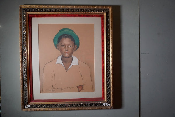 Boy with Green Hat by Edith Caitlin Phelps P3374