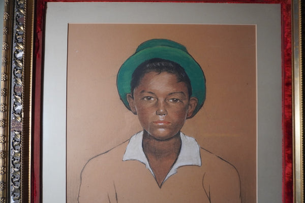 Boy with Green Hat by Edith Caitlin Phelps P3374