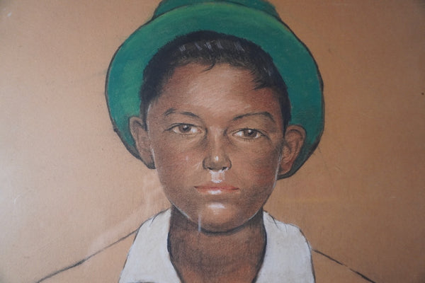 Boy with Green Hat by Edith Caitlin Phelps P3374