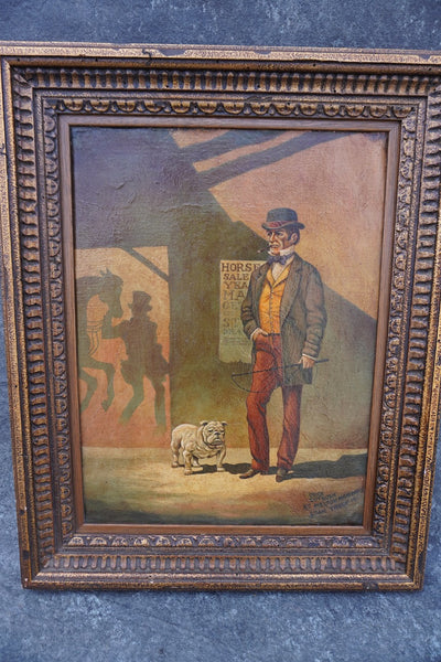 Adam Troop - Chick Cutbush at Melton Mowbray - Oil on Board P3377