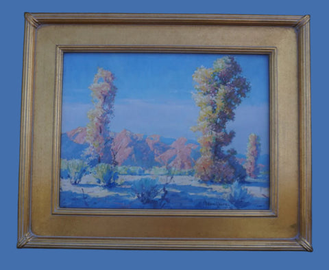 Joe Duncan Gleason - Desert Palm Springs - Oil on Board P3387