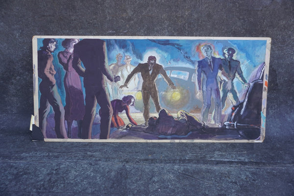 Accident Scene by Sam Hyde Harris, Mixed Media on Board P3393