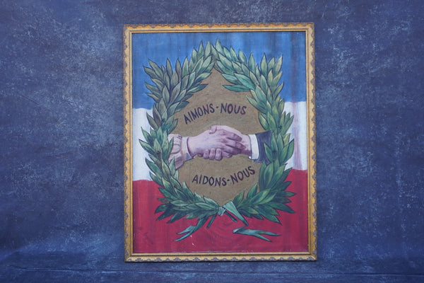 Bl. Jacqueury - Aimons-nous, Sauvons-nous - Oil on Canvas P3396