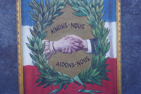 Bl. Jacqueury - Aimons-nous, Sauvons-nous - Oil on Canvas P3396