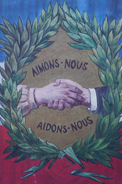 Bl. Jacqueury - Aimons-nous, Sauvons-nous - Oil on Canvas P3396